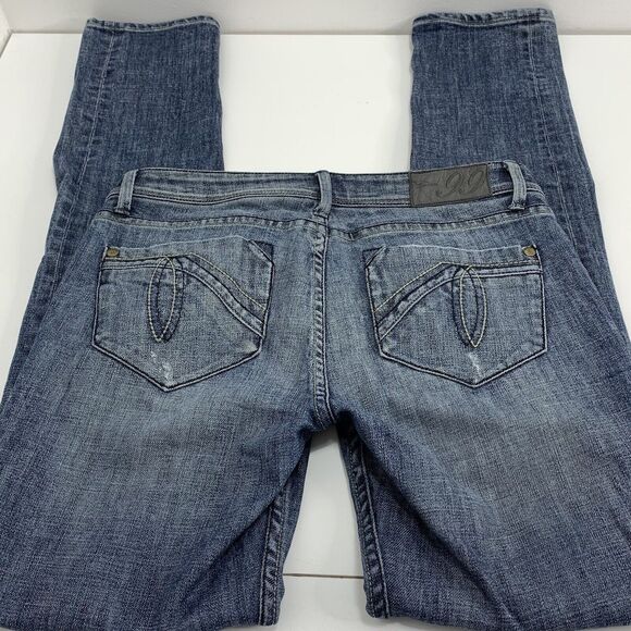 Anthropologie Level 99 skinny Jeans Size 26 / 33 Tall 5 pocket distressed - Picture 3 of 8